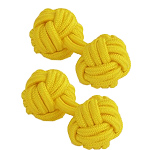 Yellow Silk Knot Cufflinks